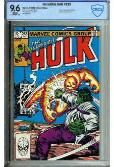 INCREDIBLE HULK #285 CBCS 9.8 WHITE PAGES front cover