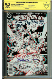 SUPERMAN RED/SUPERMAN BLUE #1 CBCS 9.0 WHITE PAGES front cover