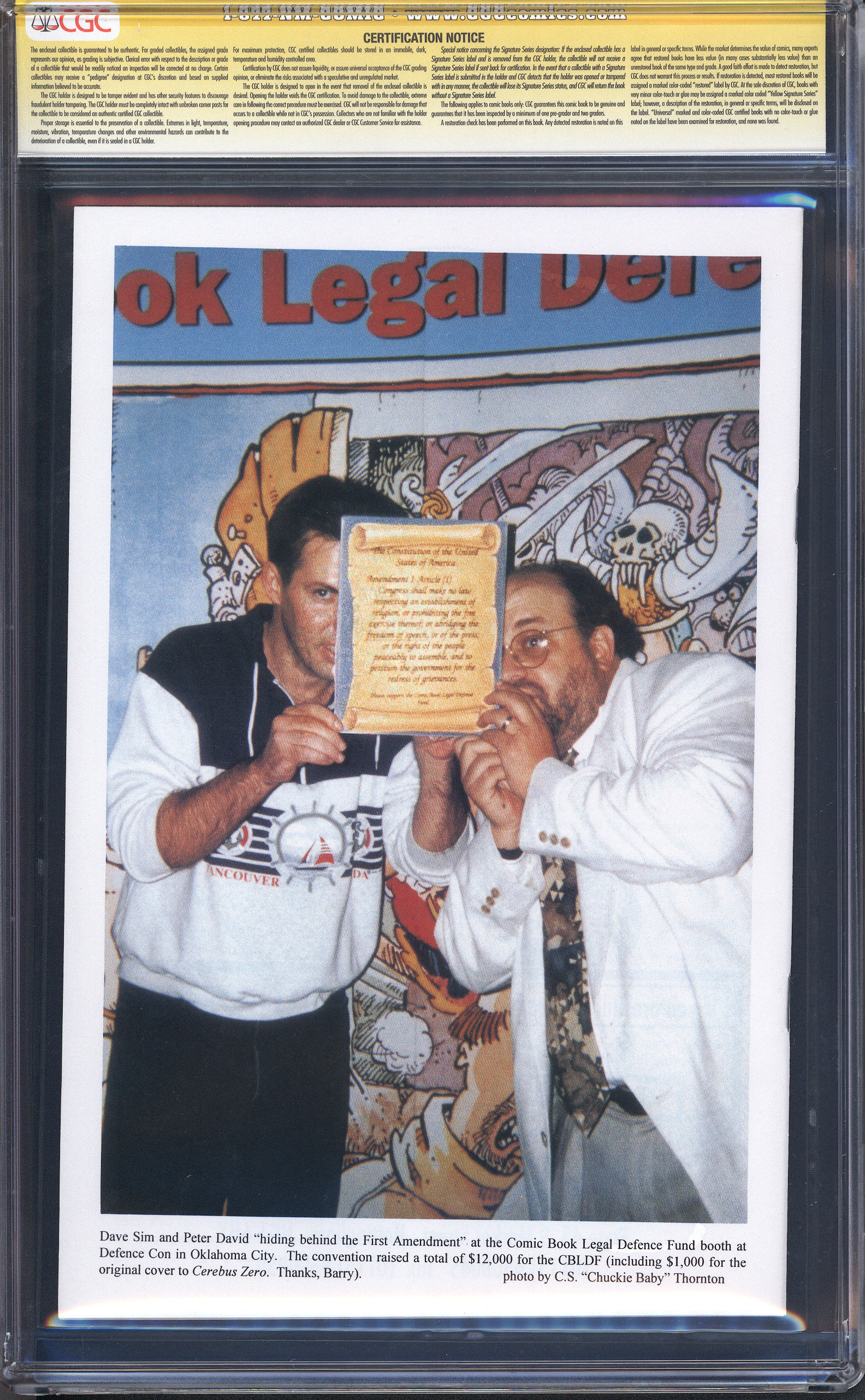 CEREBUS THE AARDVARK Back Cover