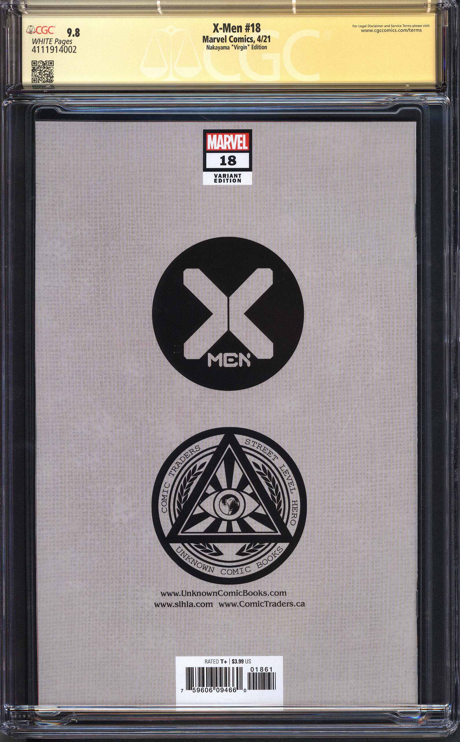 X-MEN Back Cover