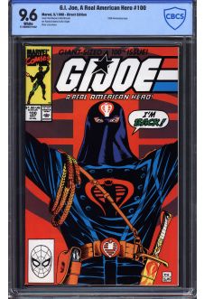 G.I. JOE, A REAL AMERICAN HERO #100 CBCS 9.6 WHITE PAGES front cover