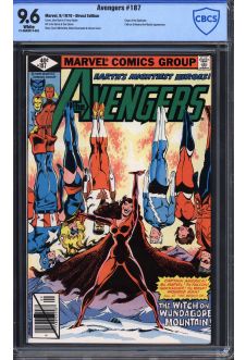 AVENGERS #187 CBCS 9.6 WHITE PAGES front cover