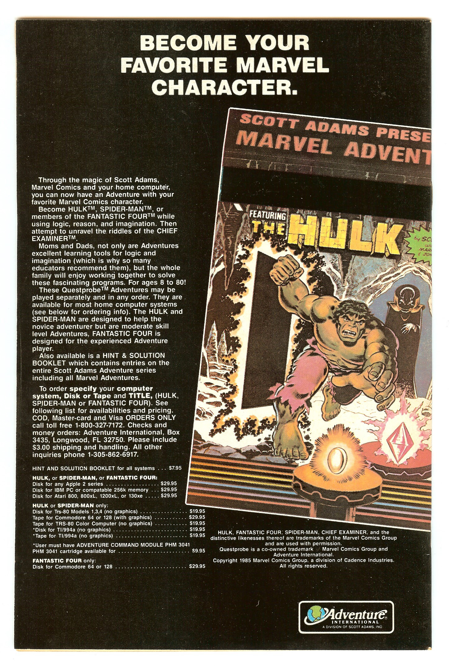 THING Back Cover