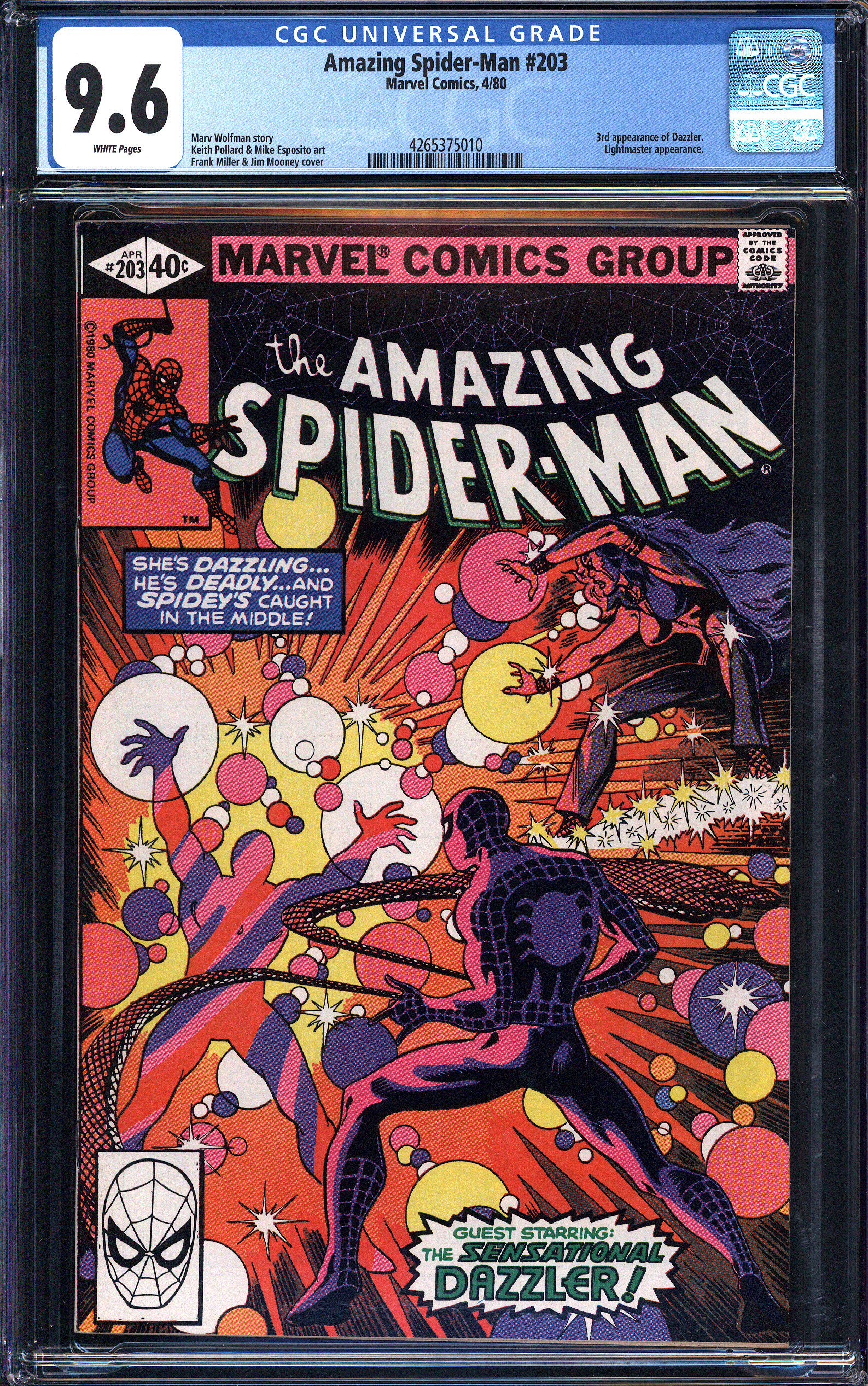 AMAZING SPIDER-MAN #203 CGC 9.6 WHITE PAGES | Reece's Rare Comics