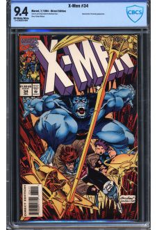 X-MEN #34 CBCS 9.4 OW/WH PAGES front cover