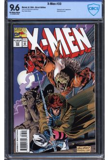 X-MEN #33 CBCS 9.6 OW/WH PAGES front cover