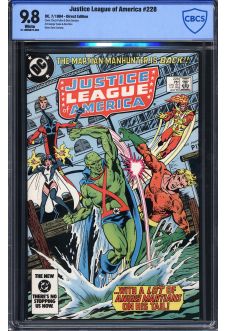 JUSTICE LEAGUE OF AMERICA #228 CBCS 9.8 WHITE PAGES front cover