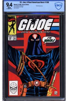 G.I. JOE, A REAL AMERICAN HERO #100 CBCS 9.4 WHITE PAGES front cover
