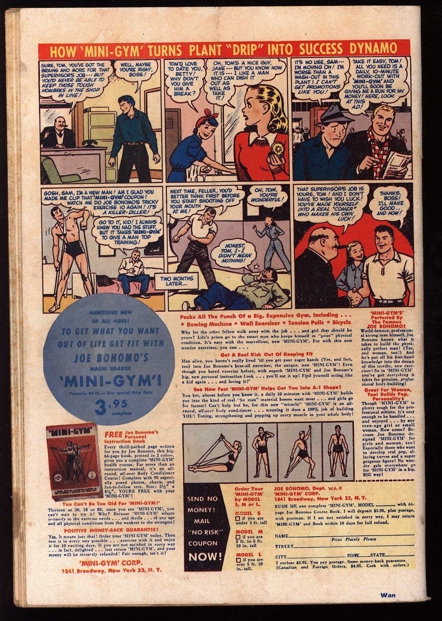 WANTED COMICS Back Cover