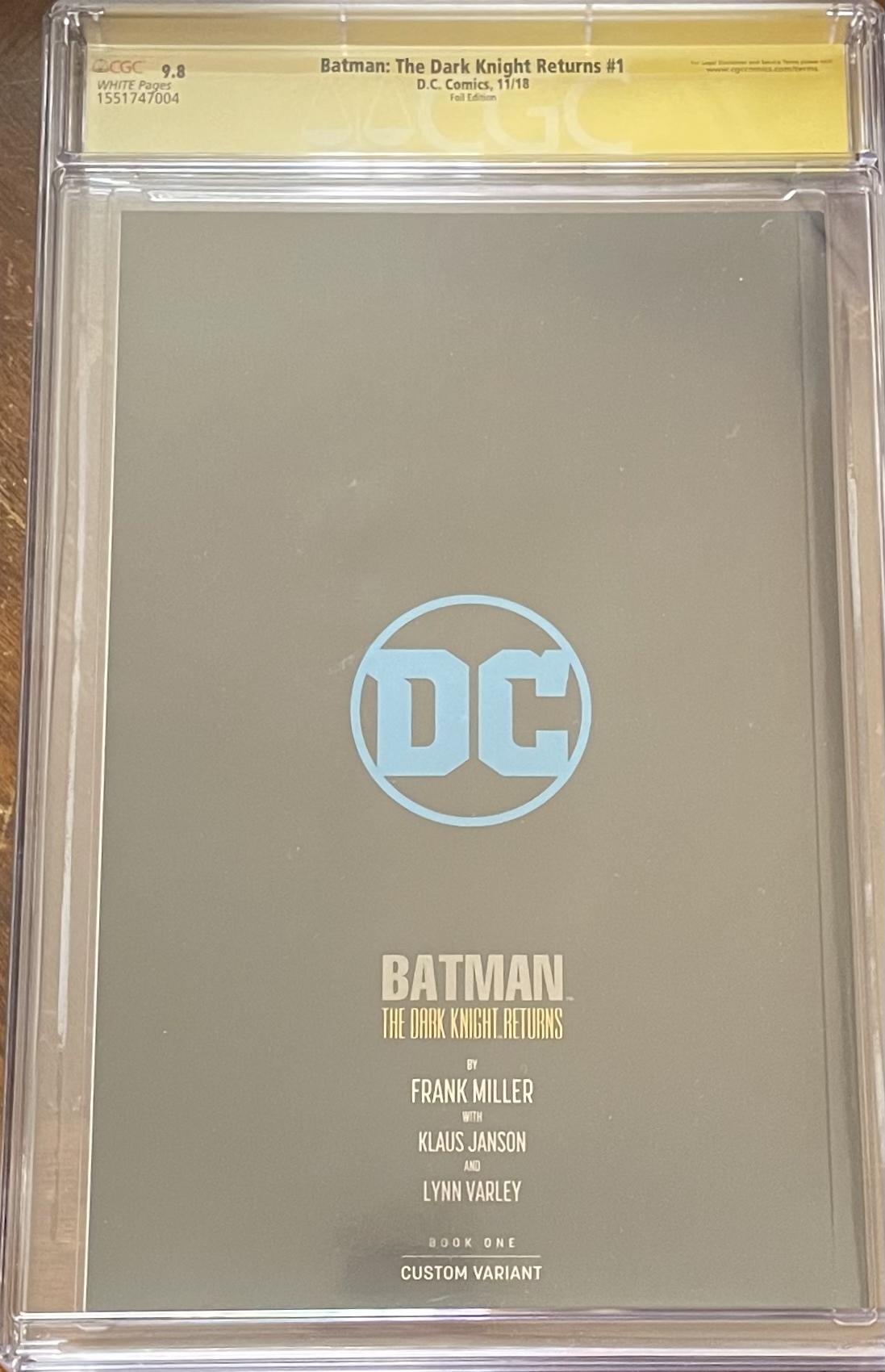 BATMAN: THE DARK KNIGHT RETURNS Back Cover