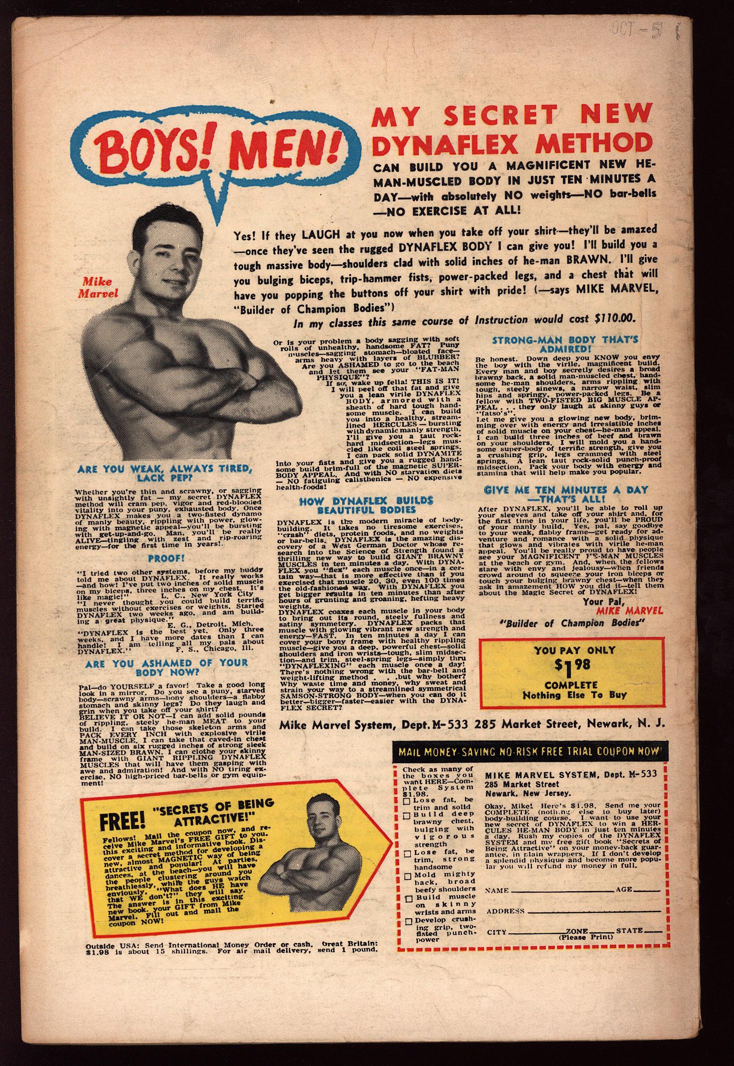 MARVEL COLLECTORS' ITEM CLASSICS Back Cover