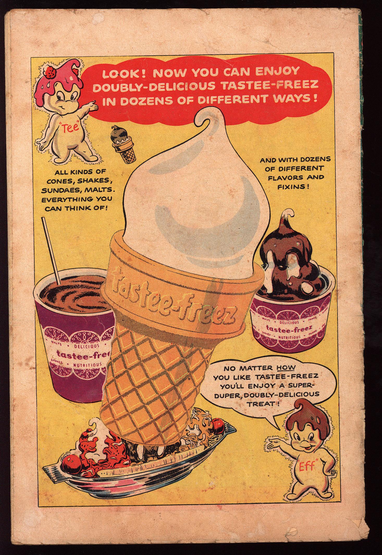 TASTEE-FREEZ COMICS Back Cover