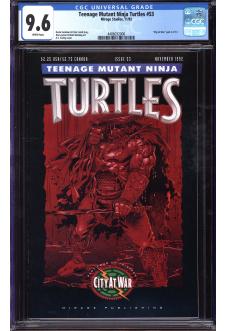 TEENAGE MUTANT NINJA TURTLES #53 CGC 9.6 WHITE PAGES front cover