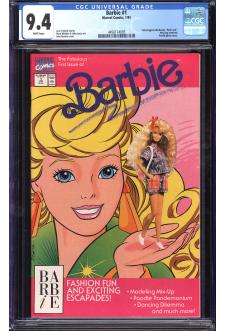 BARBIE #1 CGC 9.4 WHITE PAGES front cover