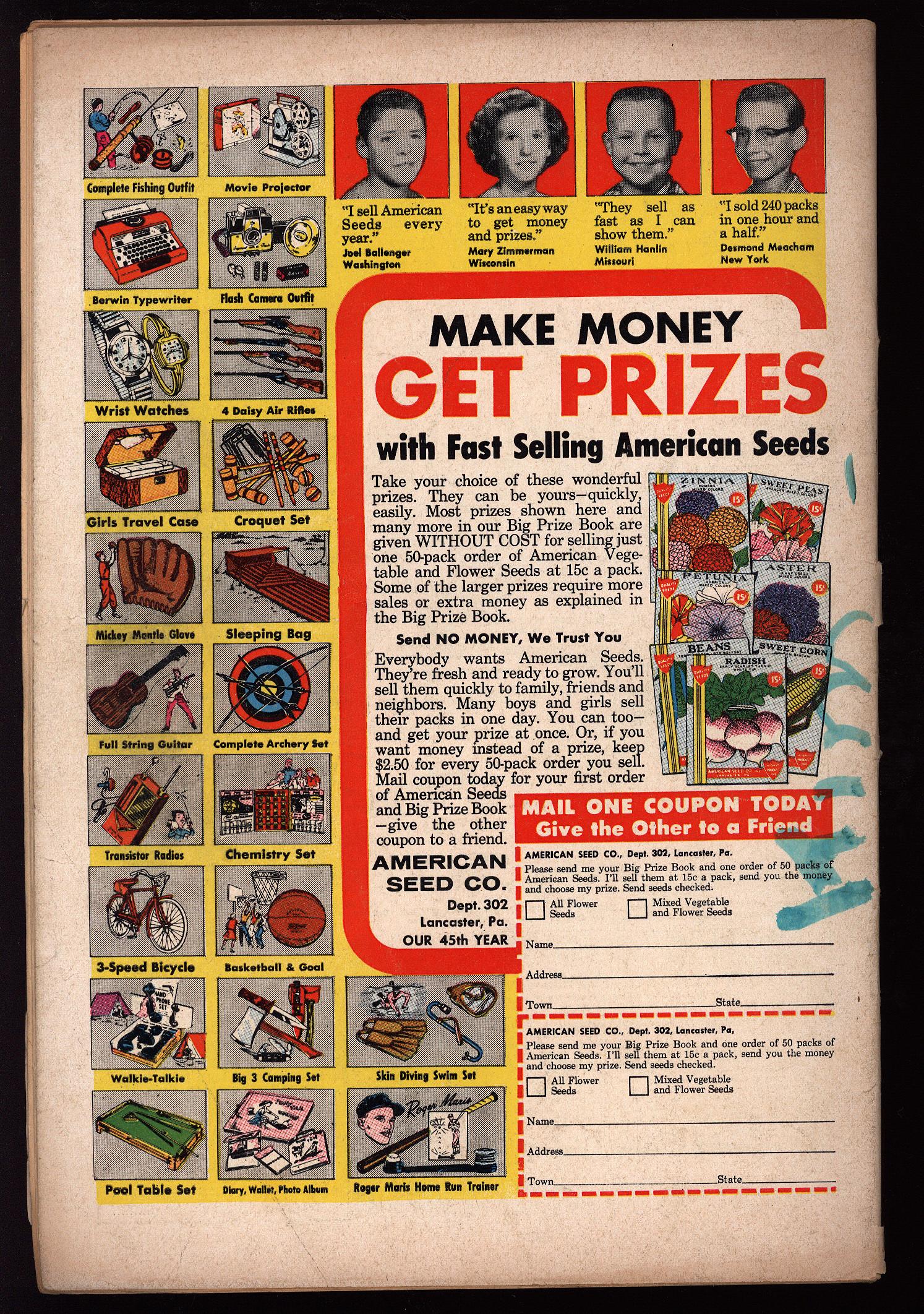 ADVENTURE COMICS Back Cover