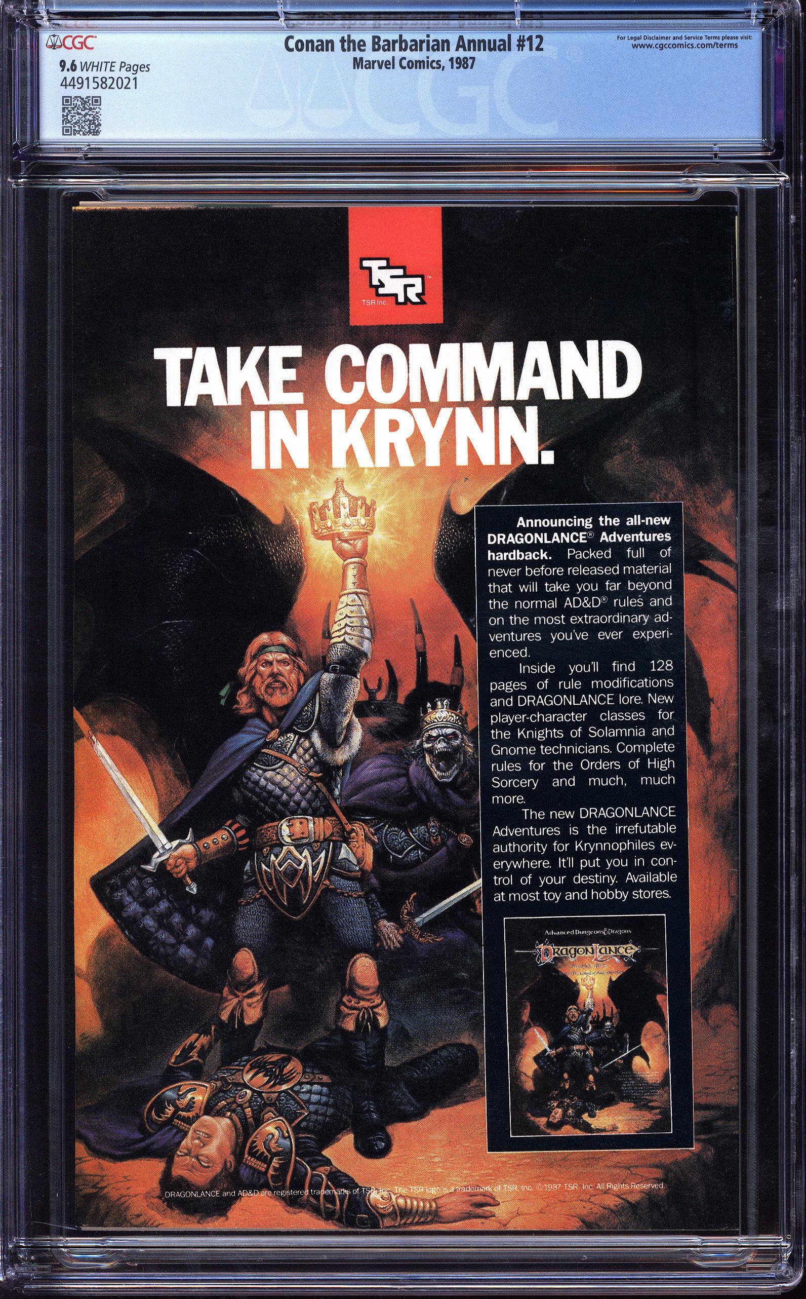 CONAN THE BARBARIAN ANNUAL Back Cover