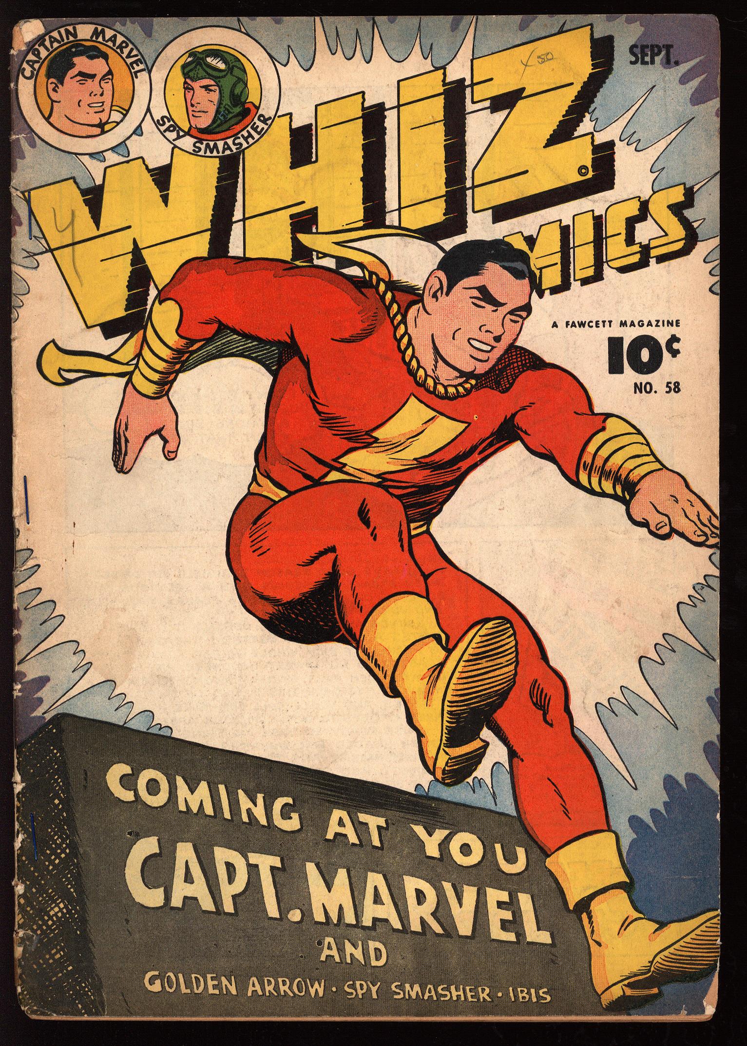 WHIZ COMICS Front Cover