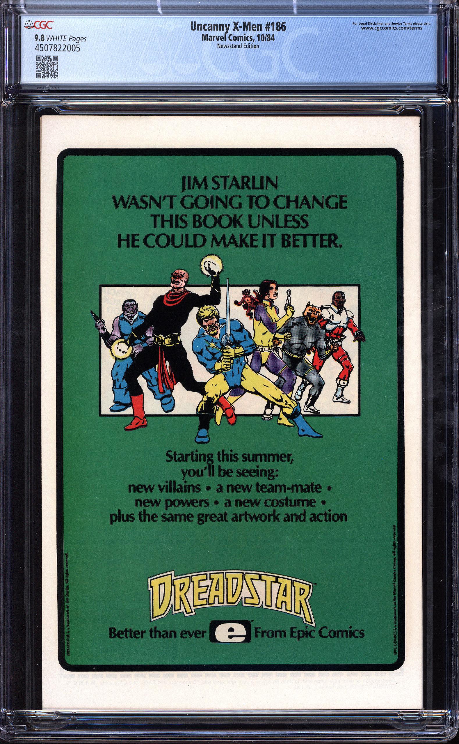 X-MEN Back Cover