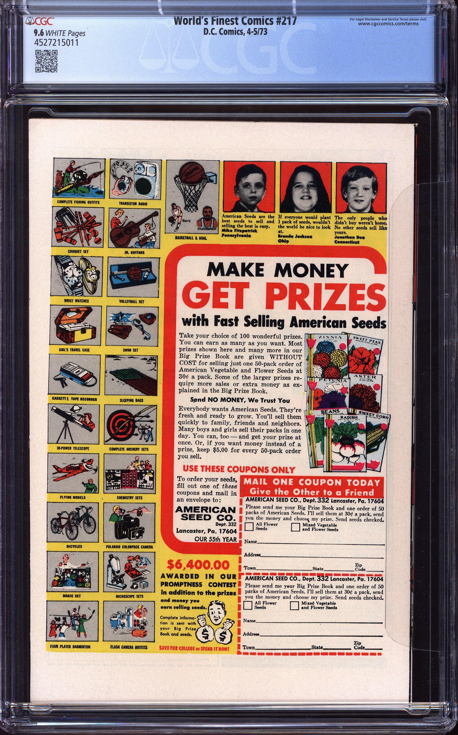 WORLD'S FINEST Back Cover