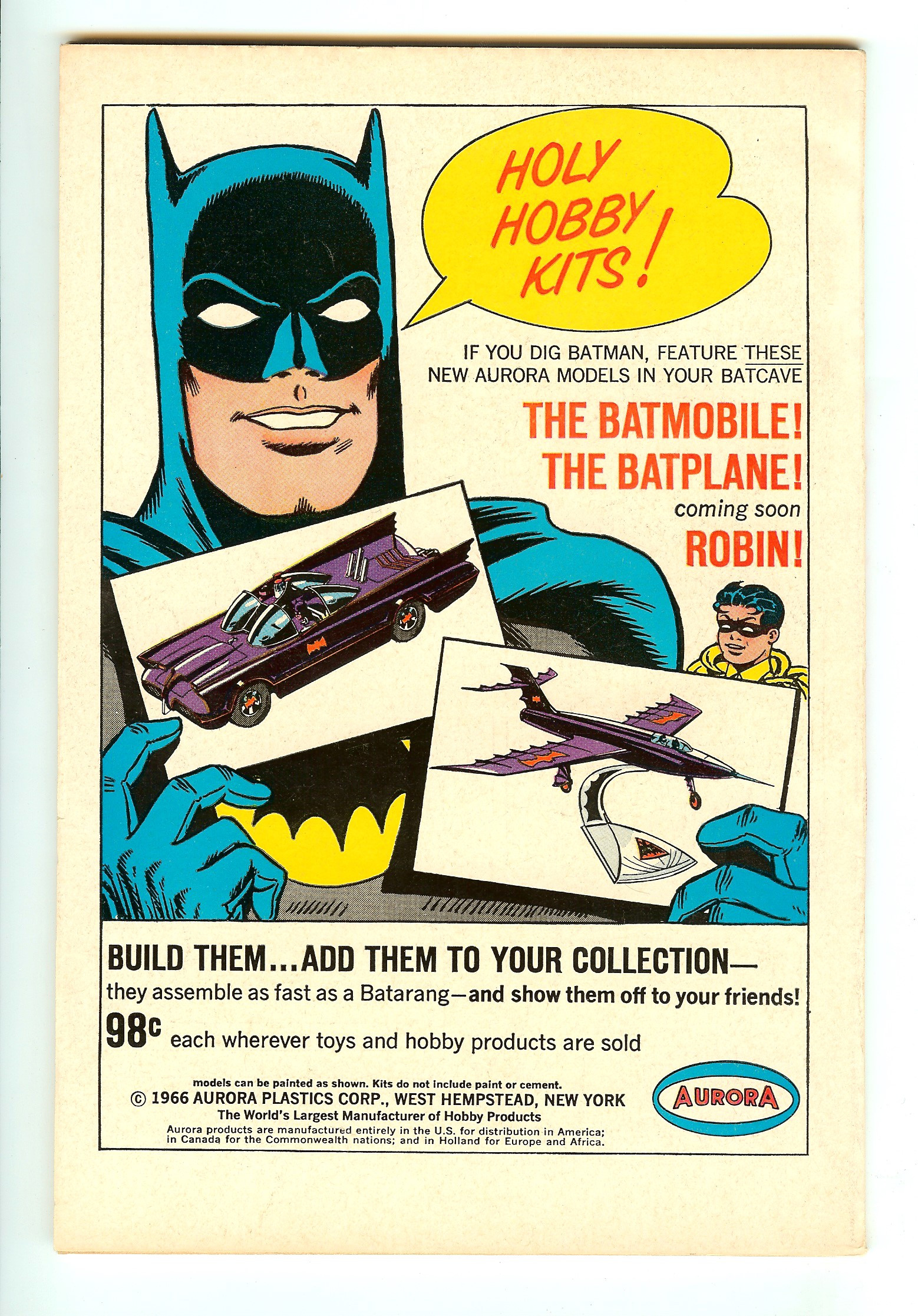 WORLD'S FINEST COMICS Back Cover