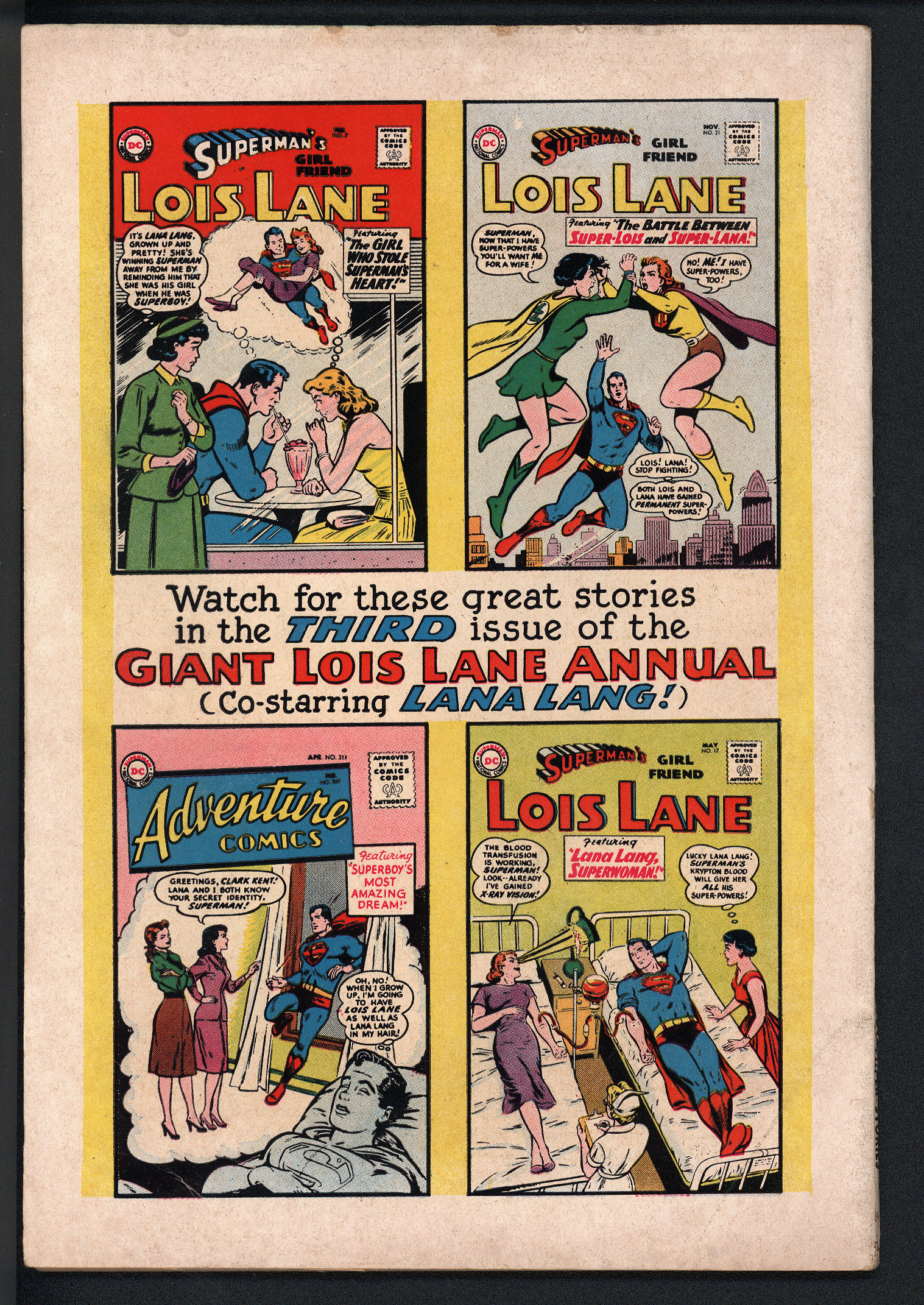 SUPERMAN ANNUAL Back Cover