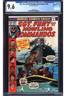 SGT. FURY AND HIS HOWLING COMMANDOS #128 CGC 9.6 WHITE PAGES front cover