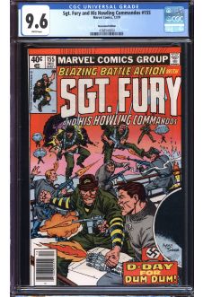 SGT. FURY AND HIS HOWLING COMMANDOS #155 CGC 9.6 WHITE PAGES front cover