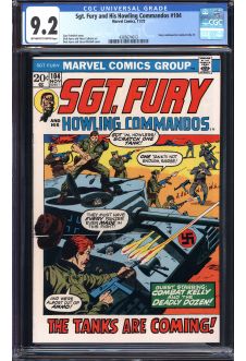 SGT. FURY AND HIS HOWLING COMMANDOS #104 CGC 9.2 OW/WH PAGES front cover