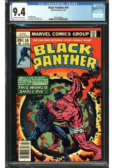 BLACK PANTHER #10 CGC 9.4 OW/WH PAGES front cover