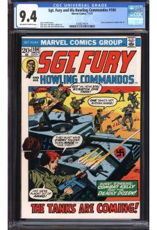 SGT. FURY AND HIS HOWLING COMMANDOS #104 CGC 9.4 OW/WH PAGES front cover