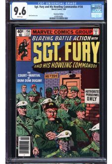 SGT. FURY AND HIS HOWLING COMMANDOS #156 CGC 9.6 WHITE PAGES front cover