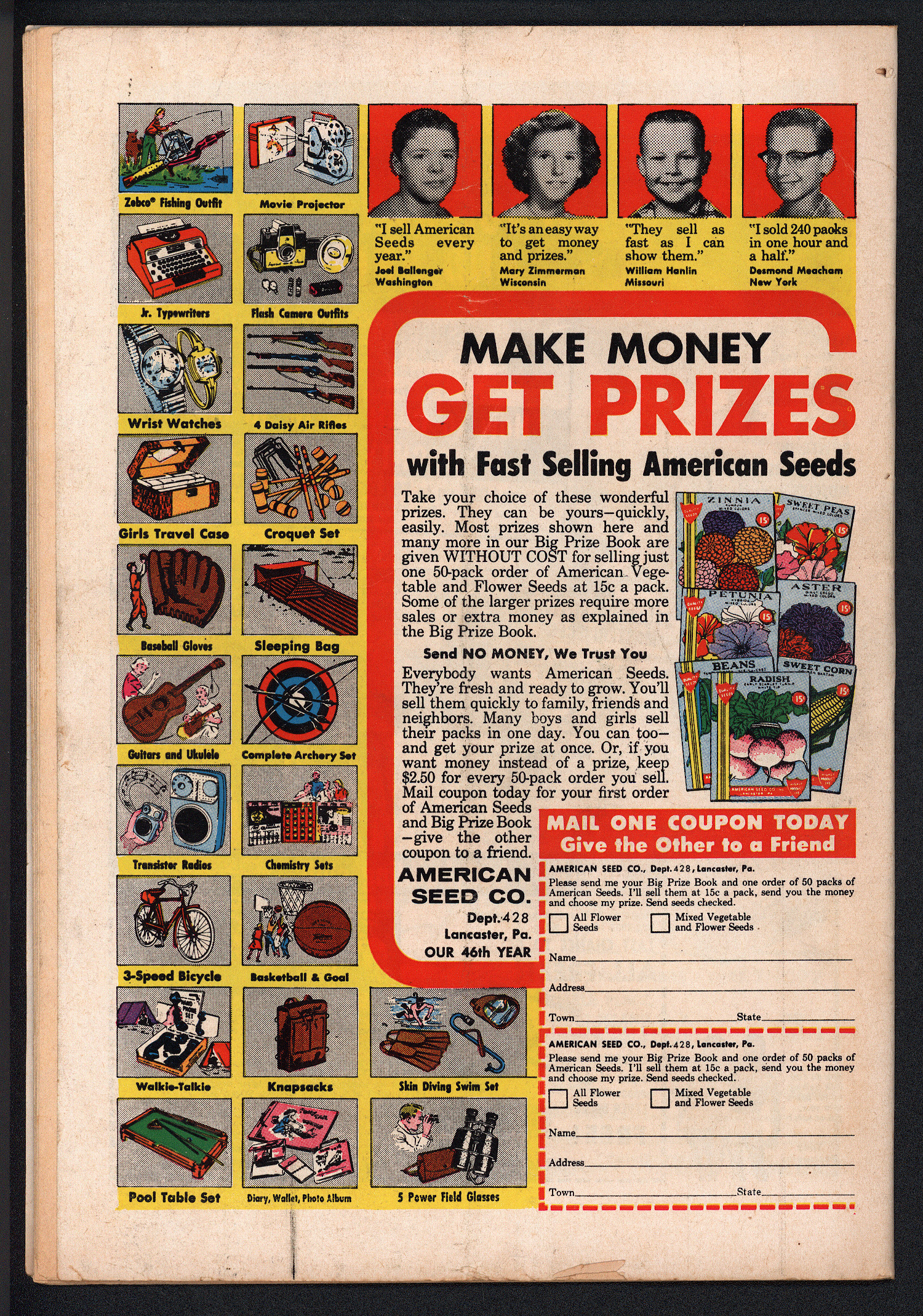 ADVENTURE COMICS Back Cover