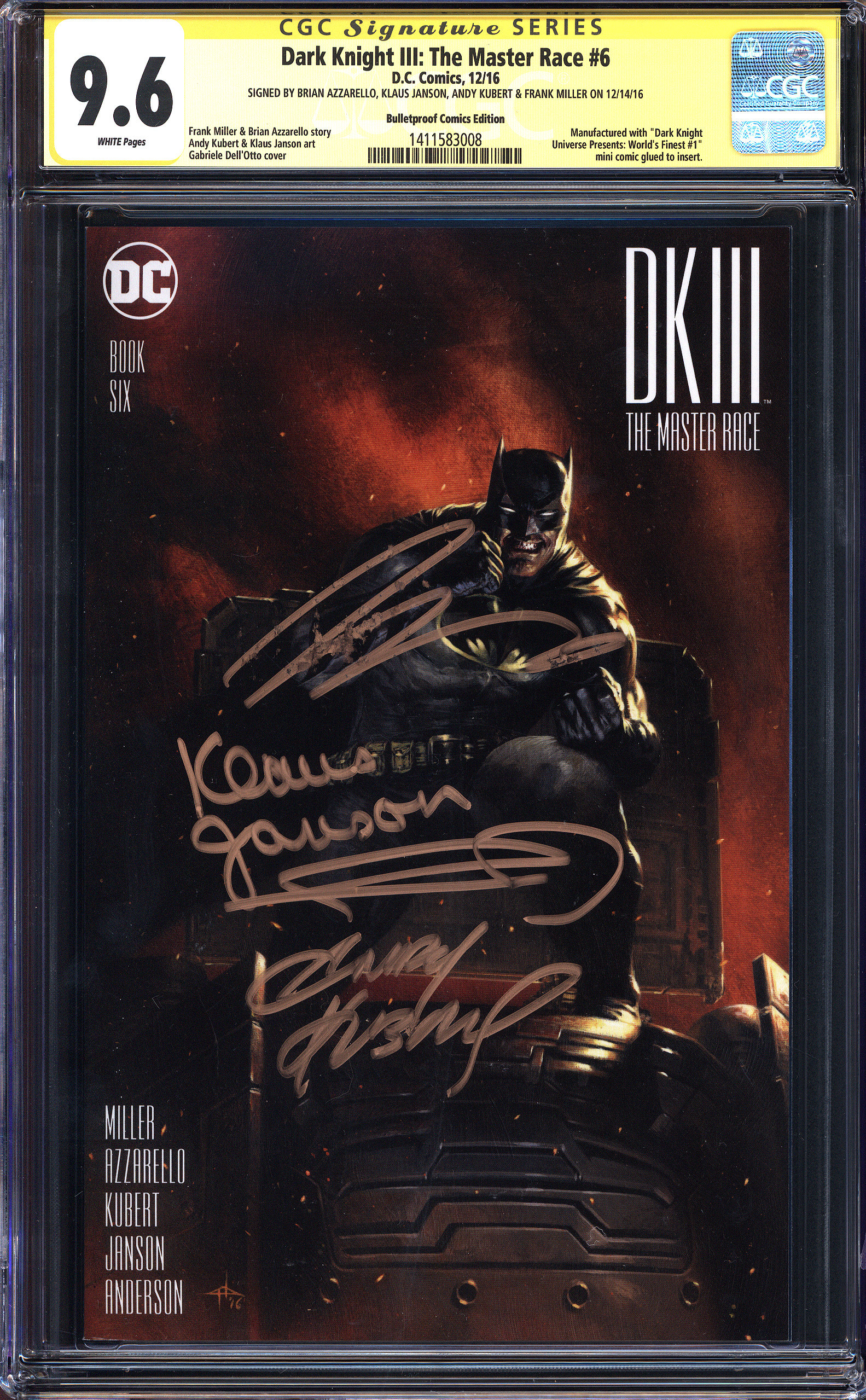 DARK KNIGHT III: THE MASTER RACE Front Cover