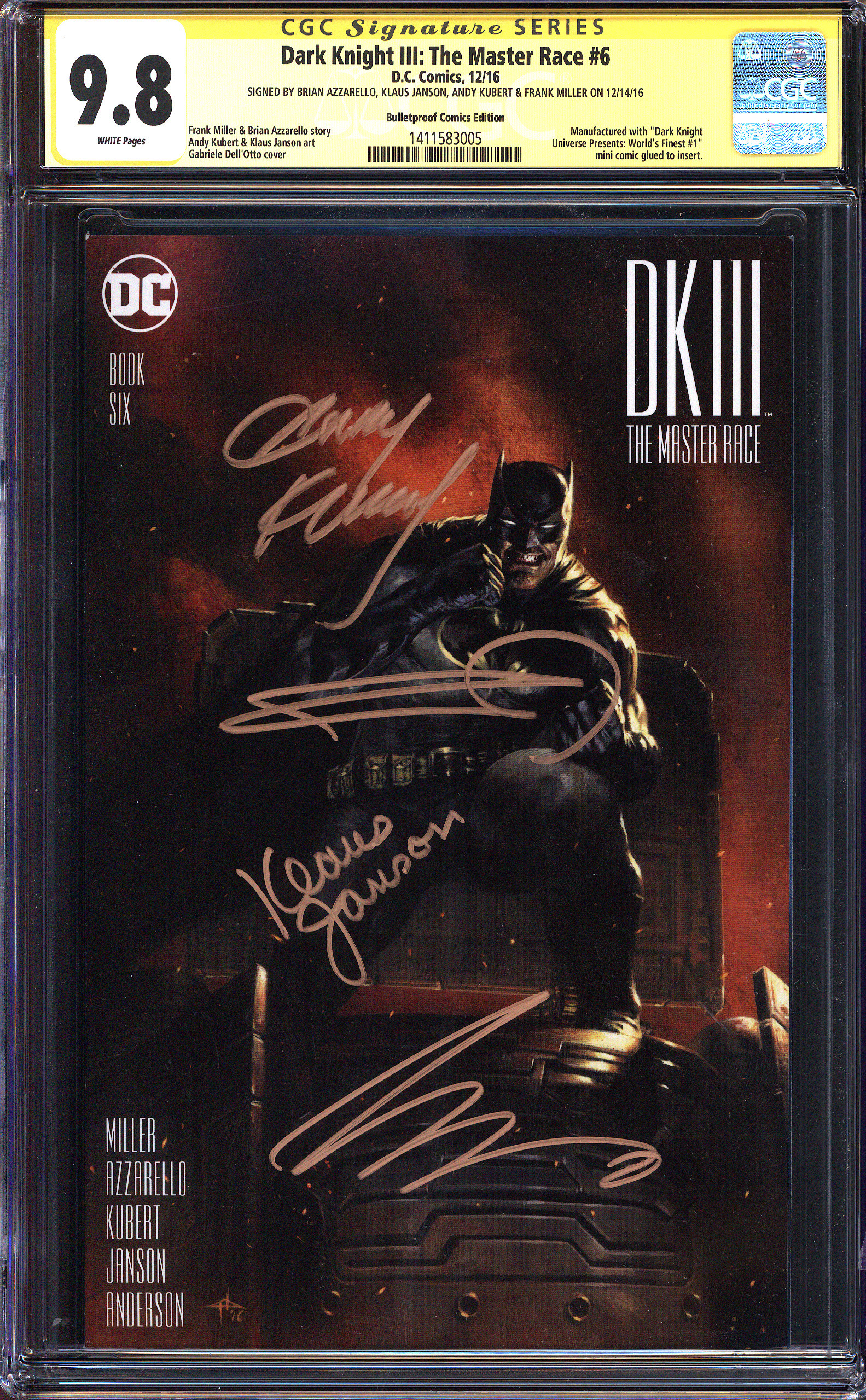 DARK KNIGHT III: THE MASTER RACE Front Cover