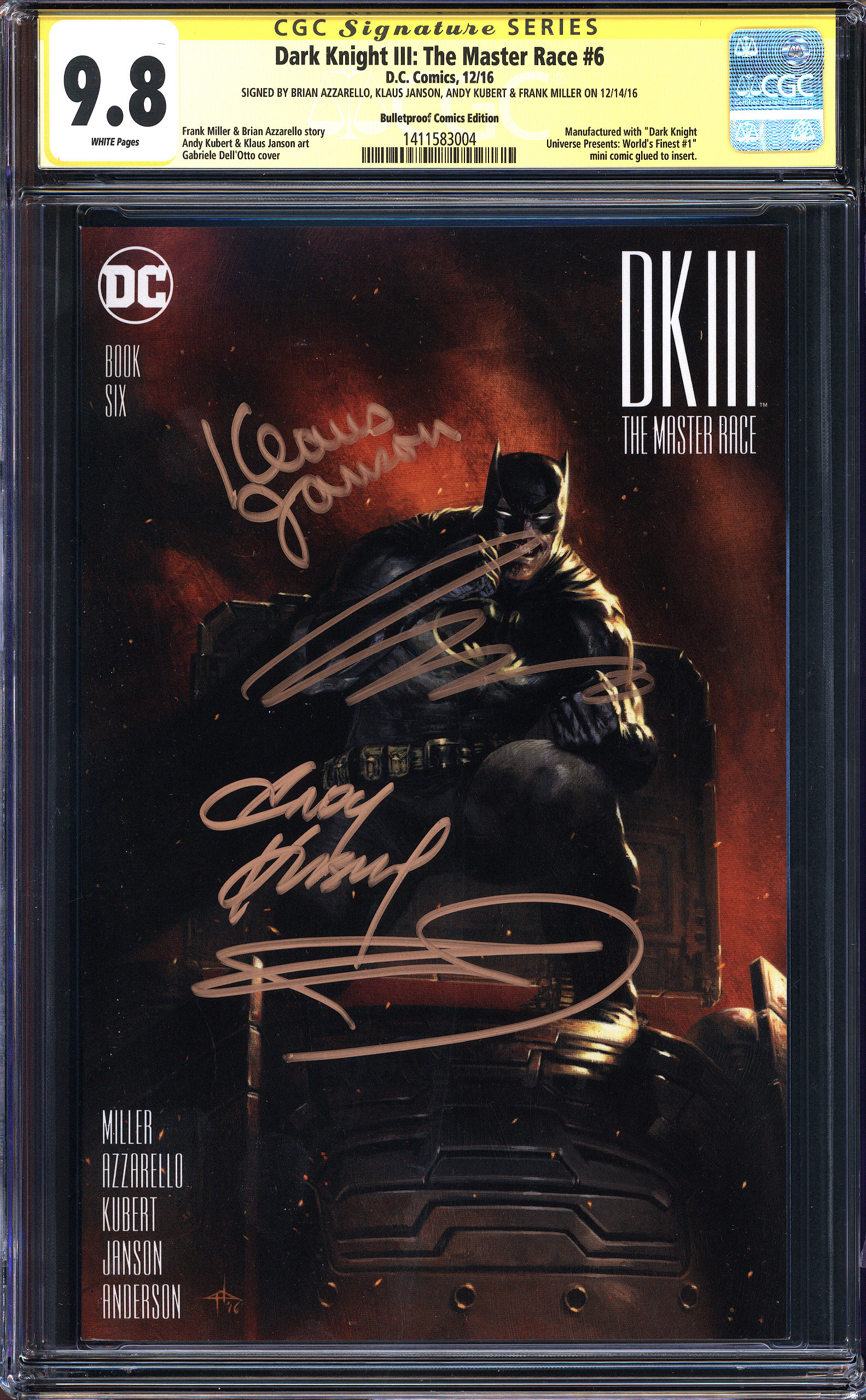DARK KNIGHT III: THE MASTER RACE Front Cover