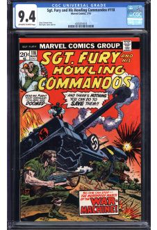 SGT. FURY AND HIS HOWLING COMMANDOS #118 CGC 9.4 OW/WH PAGES front cover