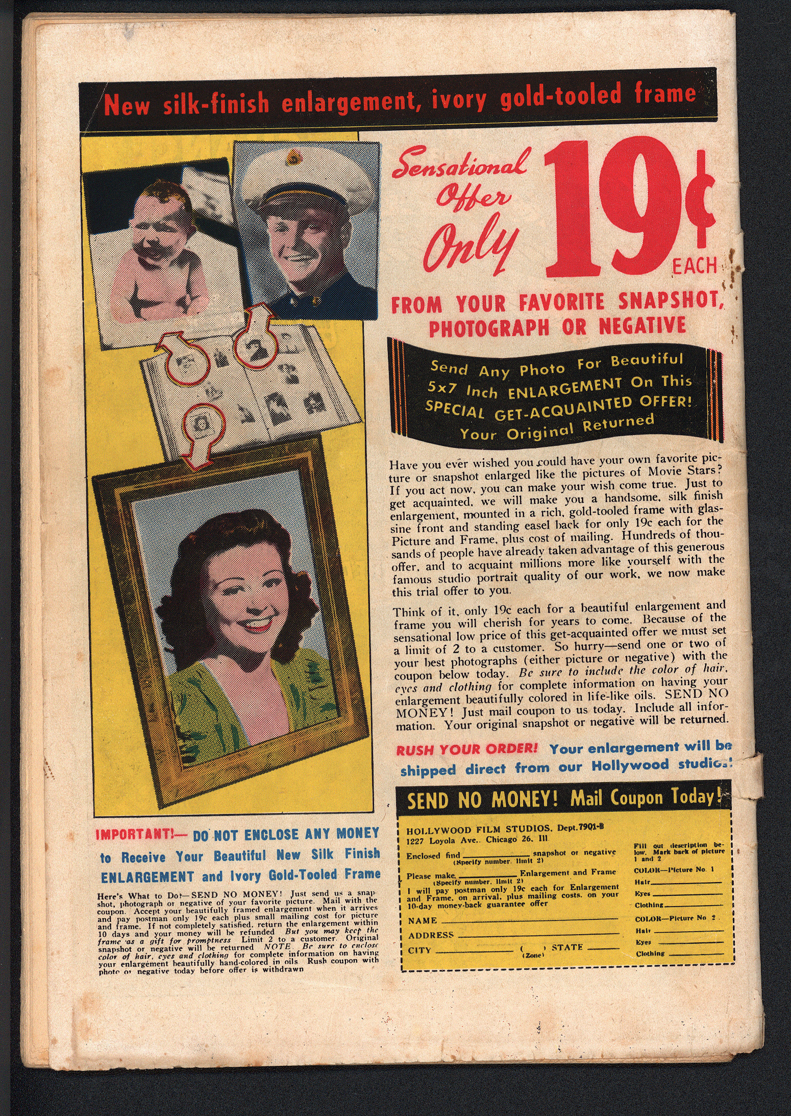 ADVENTURE COMICS Back Cover