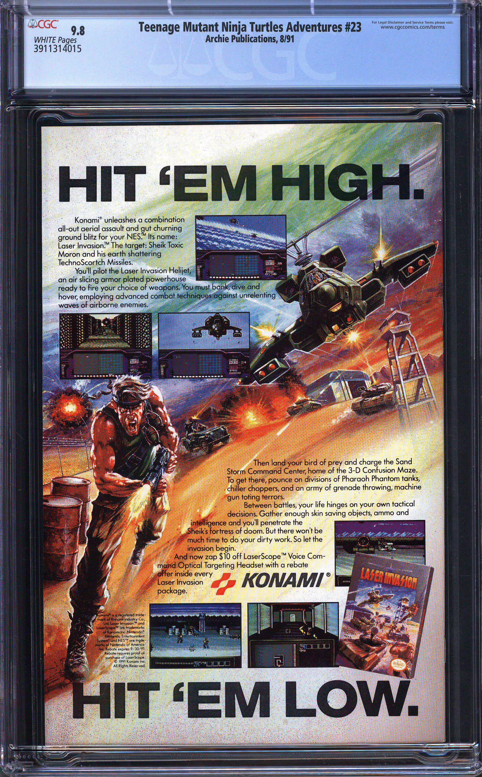 TEENAGE MUTANT NINJA TURTLES ADVENTURES Back Cover