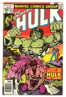 INCREDIBLE HULK #223 6.5 front cover