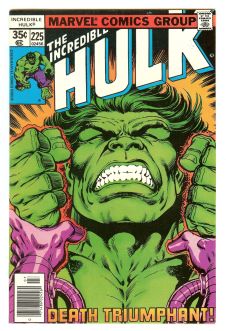 INCREDIBLE HULK #225 7.5 front cover