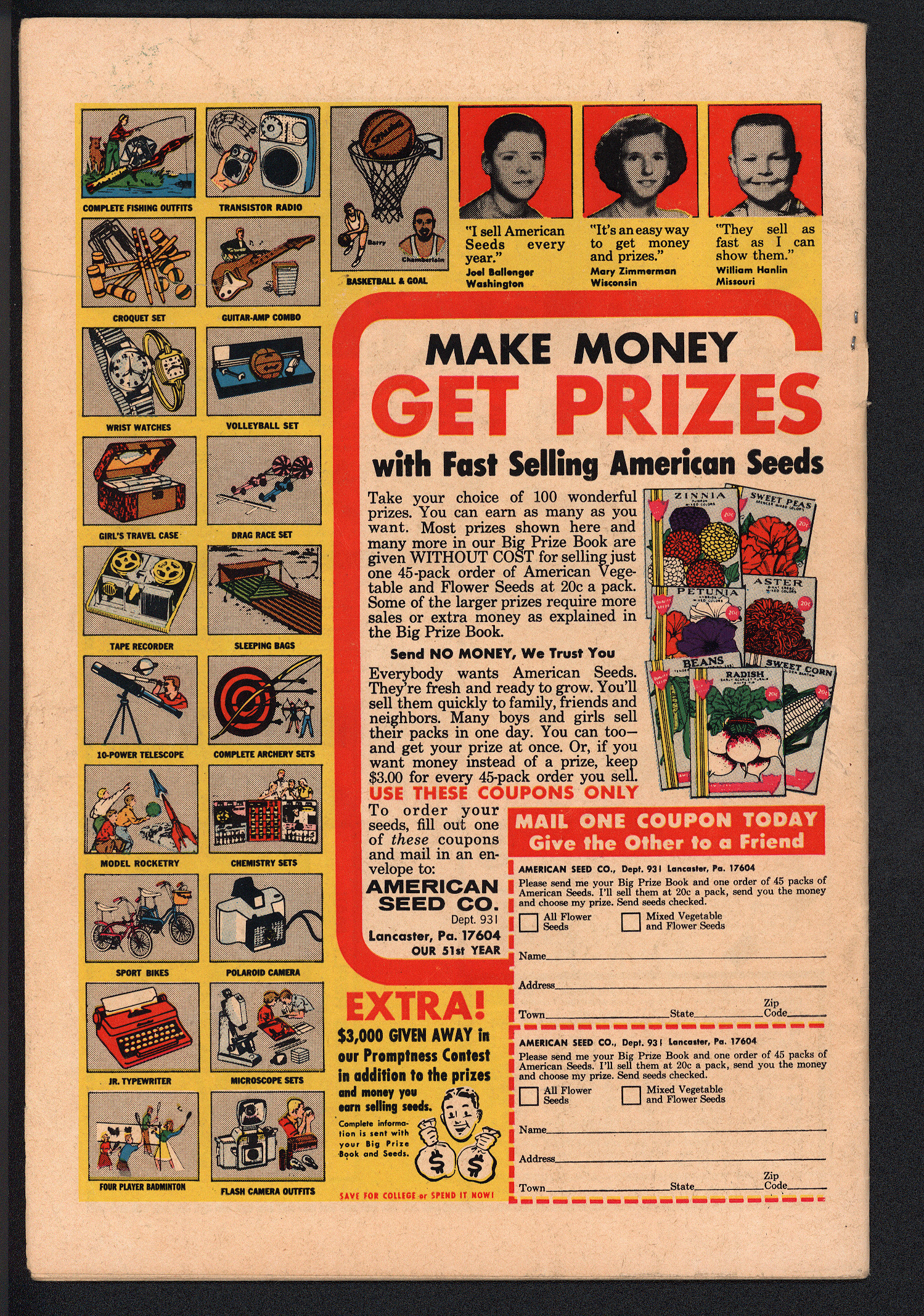 ADVENTURE COMICS Back Cover