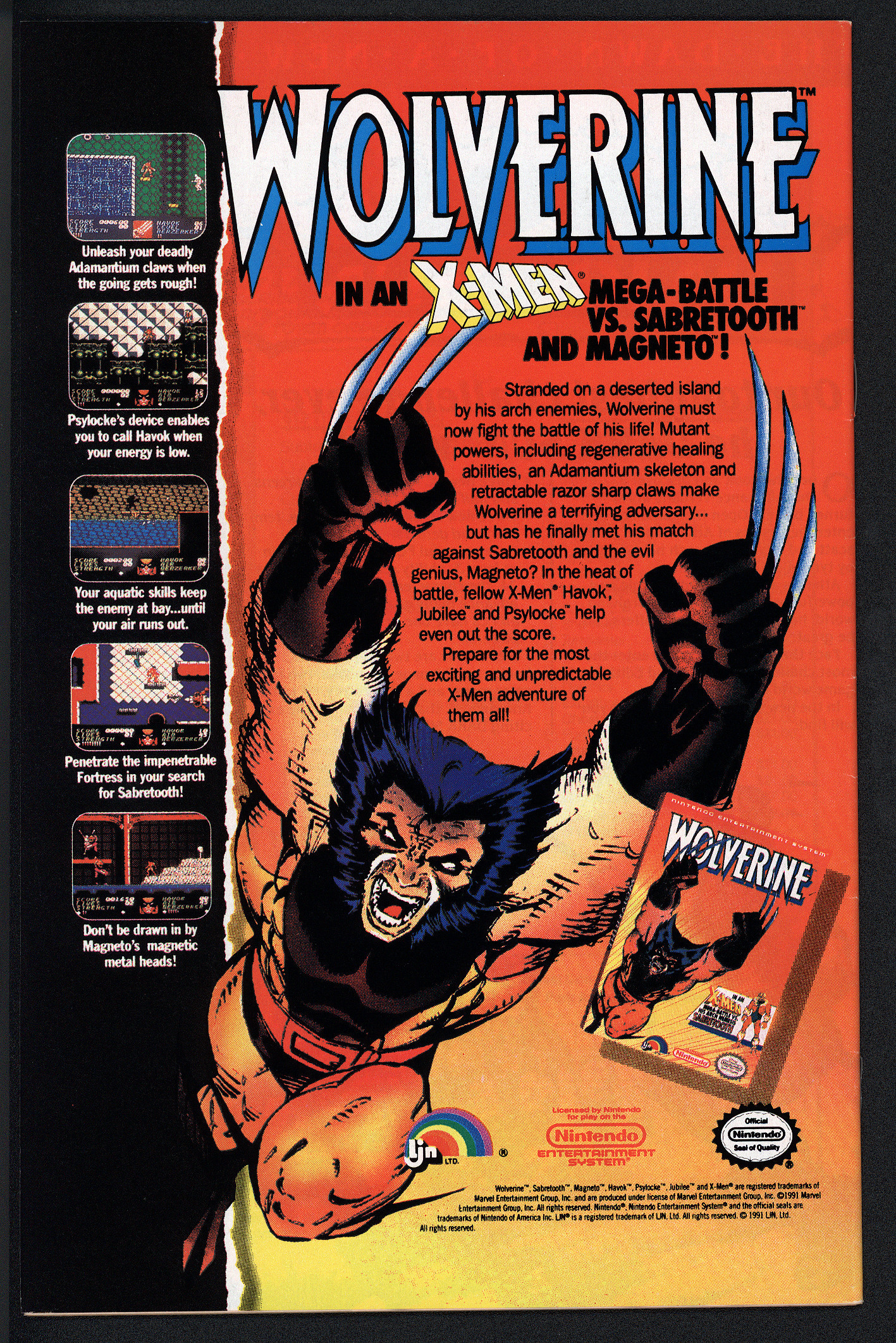 X-MEN Back Cover