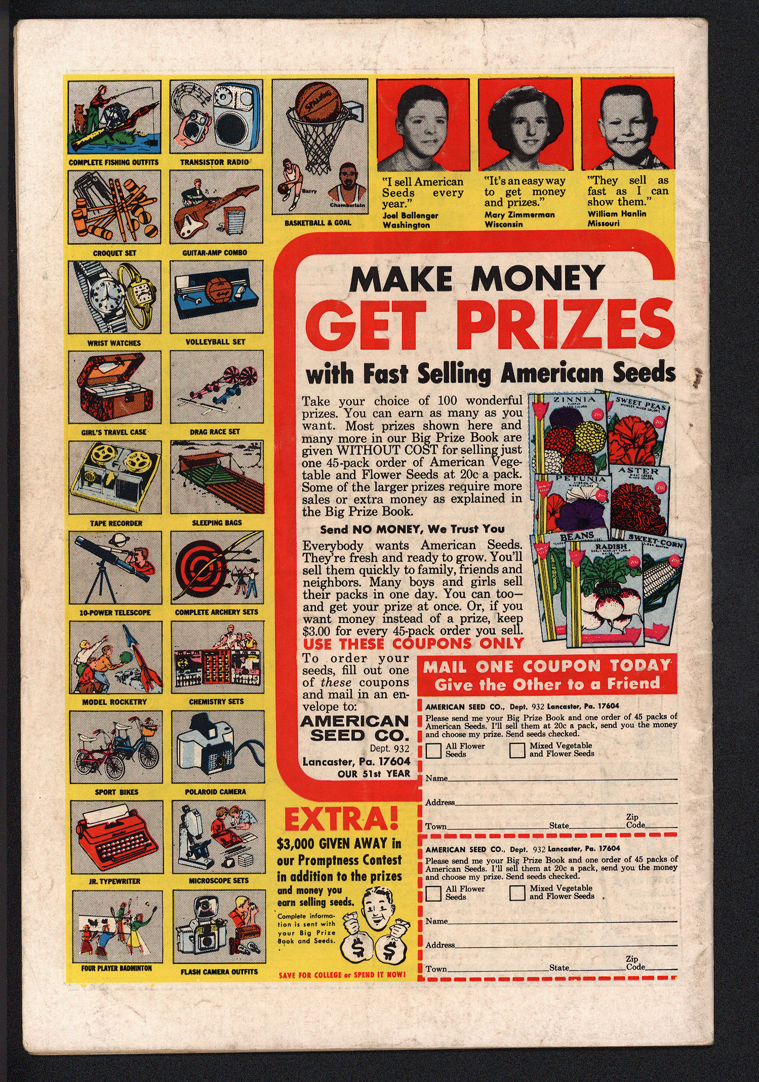 ADVENTURE COMICS Back Cover