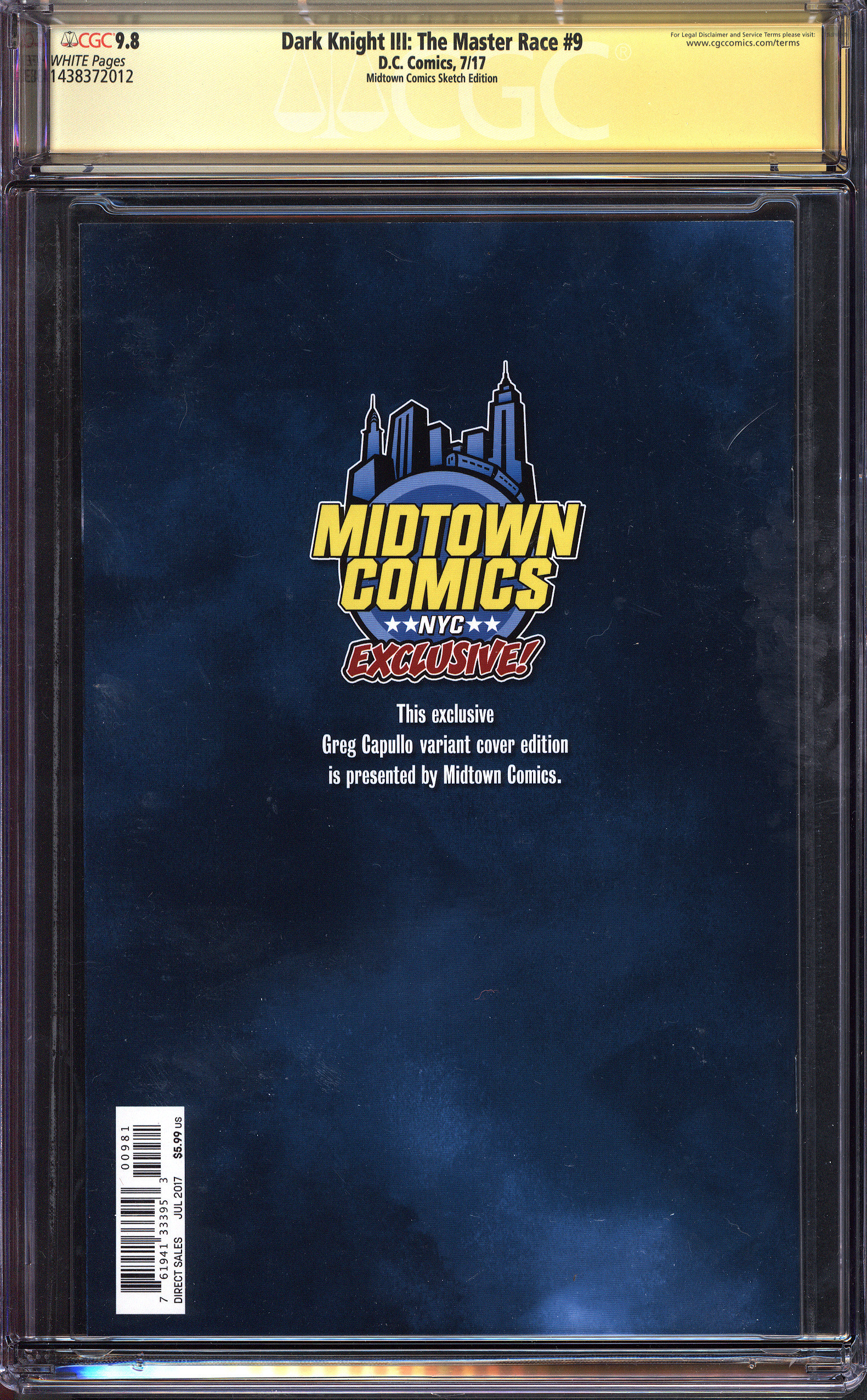 DARK KNIGHT III: THE MASTER RACE Back Cover