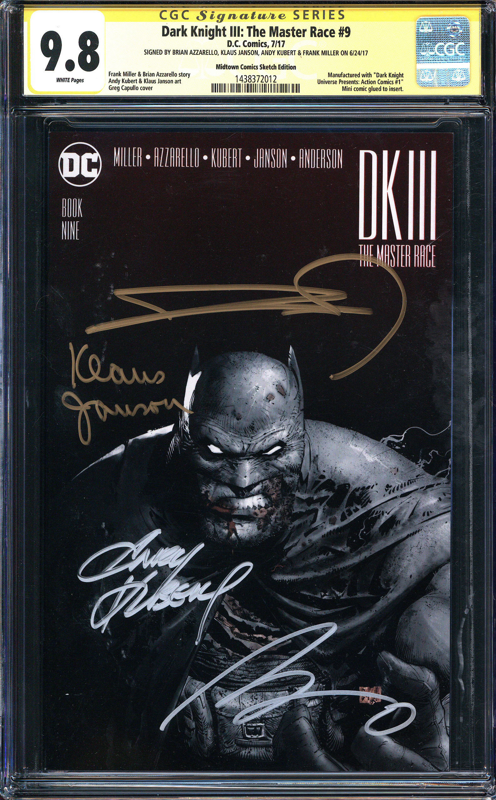 DARK KNIGHT III: THE MASTER RACE Front Cover