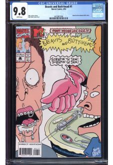 BEAVIS AND BUTTHEAD #1 CGC 9.8 WHITE PAGES front cover