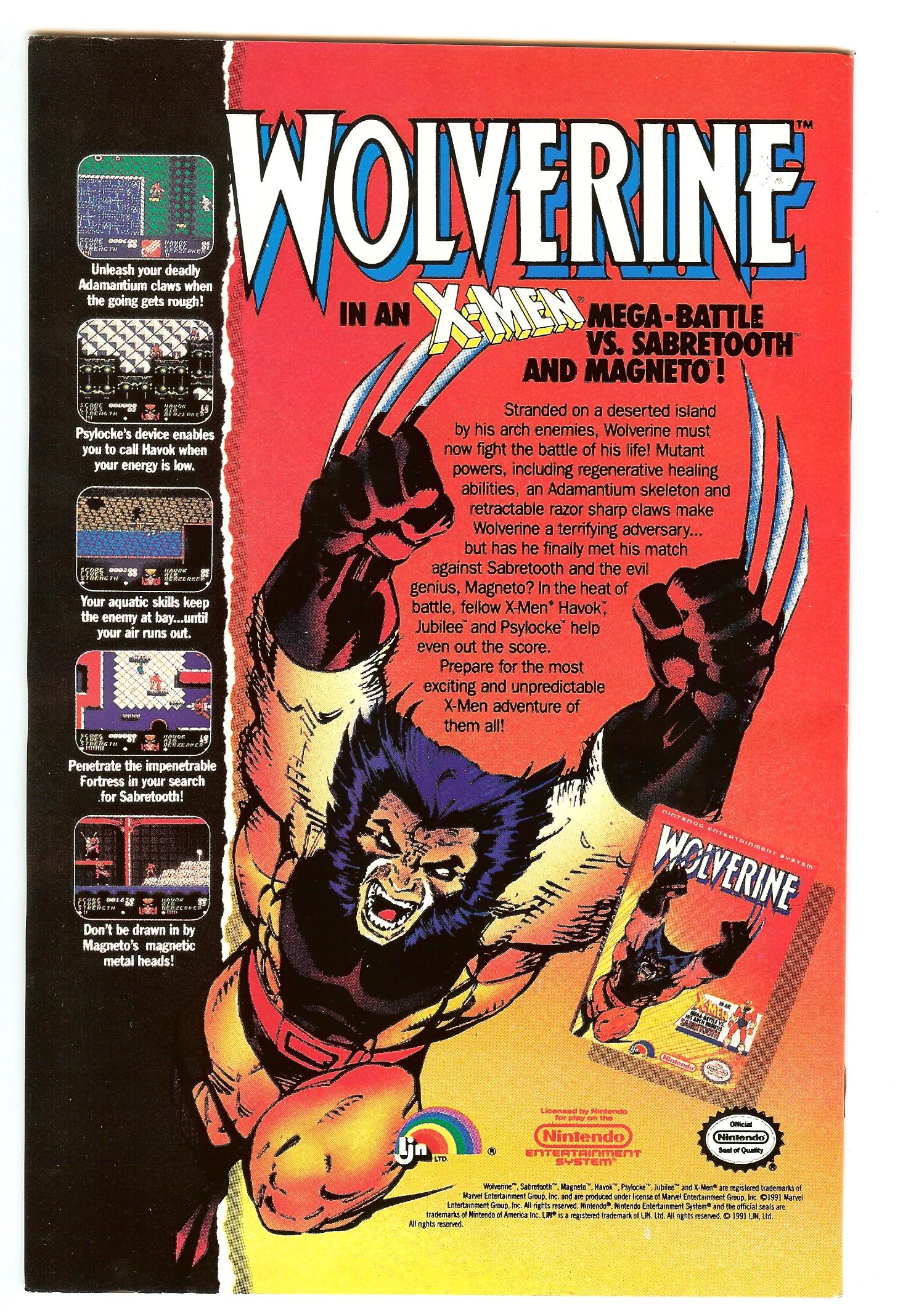 X-MEN Back Cover