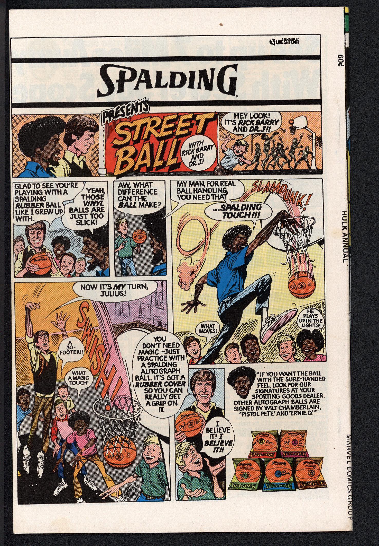 INCREDIBLE HULK ANNUAL Back Cover