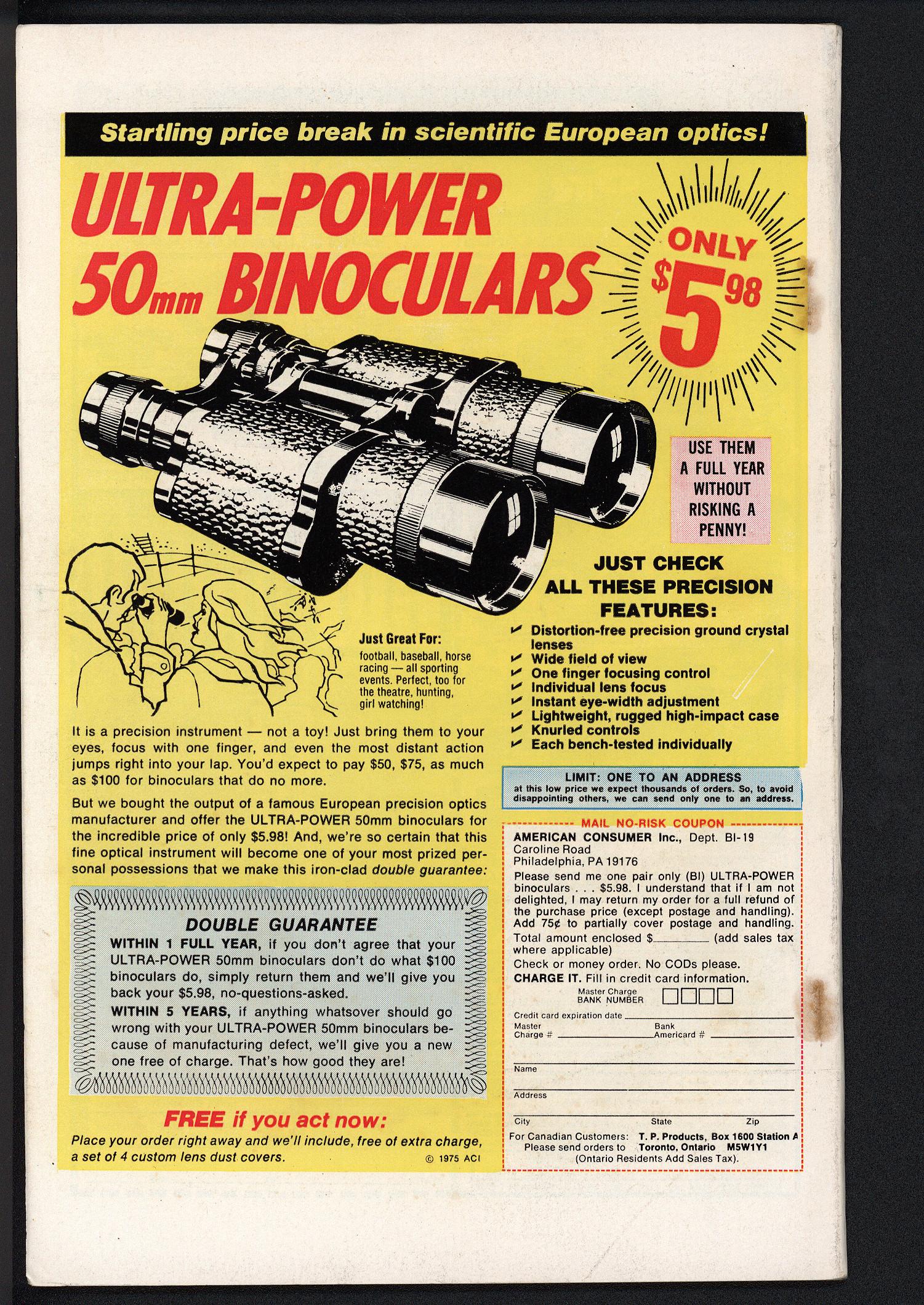 GIANT-SIZE THOR Back Cover