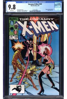 X-MEN #189 CGC 9.8 WHITE PAGES front cover